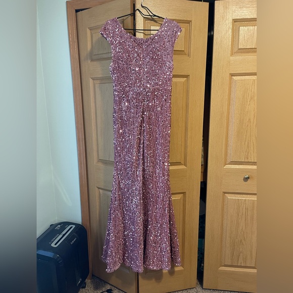 Ricarica size medium prom formal pink sequin dress - Picture 4 of 4